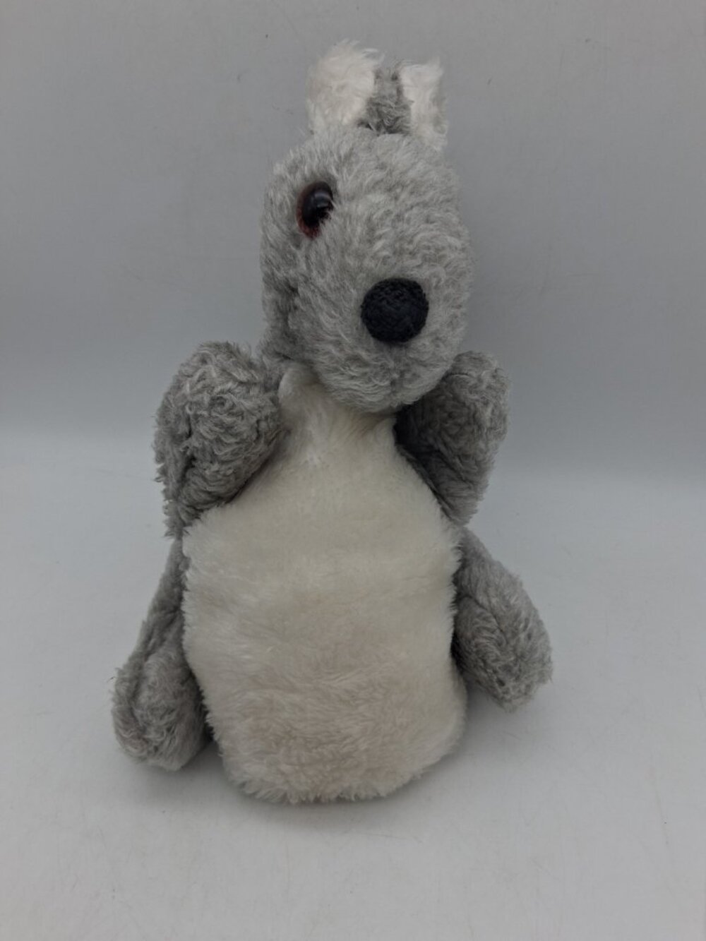 VTG Sheram Puppets Inc Hand Puppet Gray Squirrel Made in USA